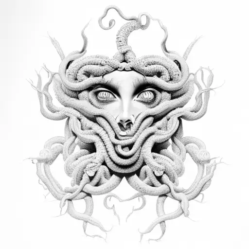 Possessed Black And Grey Realism Medusa