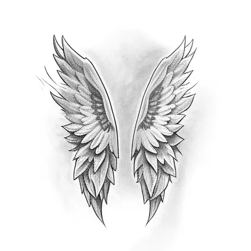 Angel Wing Coming Out Flowers