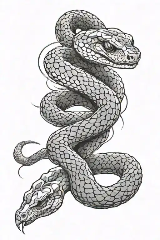 Striking Snake Wrapped