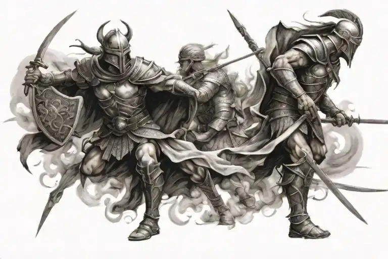 Warrior Battle Scene