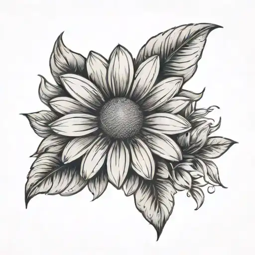 Diamond With A Daisy In It