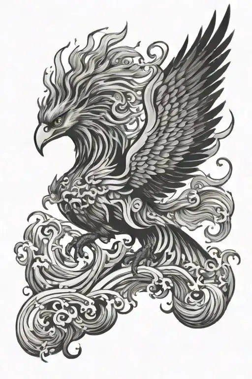 Phenix Escaping Sea Of Fire