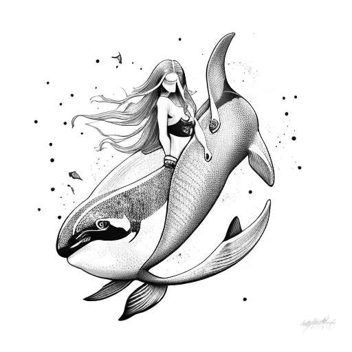 Mermaid With Orca