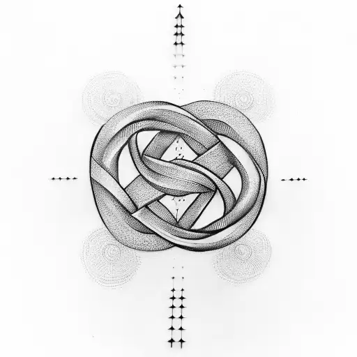 A Minimalist Tattoo Of An Infinity Symbol With A Subtle Arabic Twist