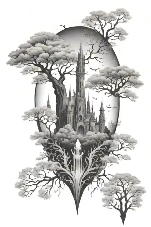 Crystal Castle Silhouette