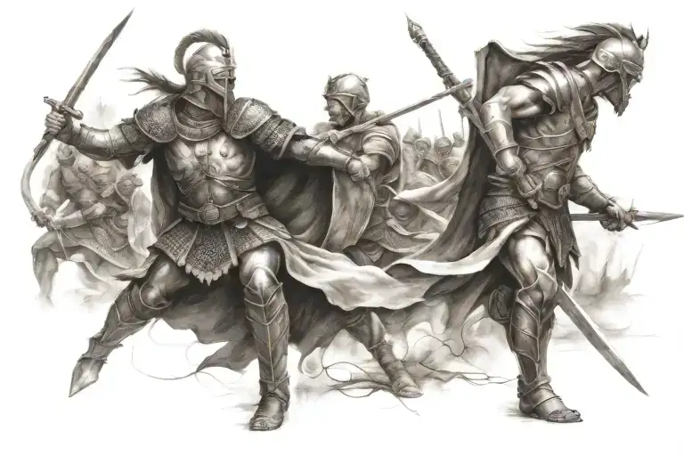 Warrior Battle Scene