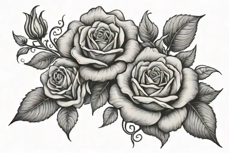 Rose Intertwined With Names Incorporated