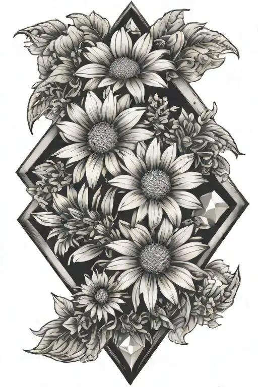 Diamond With Daisies