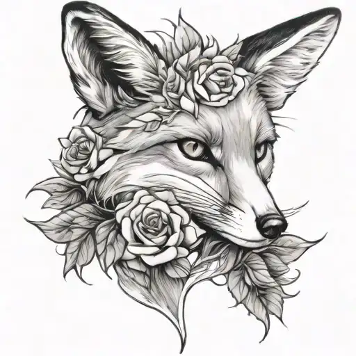 Fox And Roses With Thorns