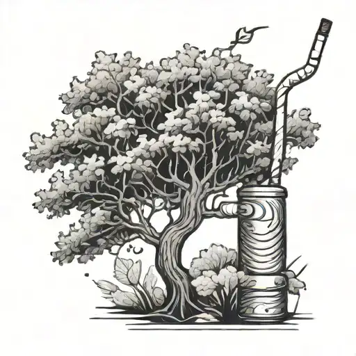 A Cigarette And A Tree Growing
