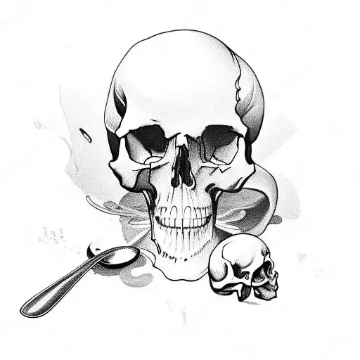 Spoon With A Skull For Its Bowl