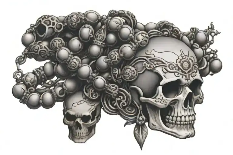 Skull Buddhist Mala