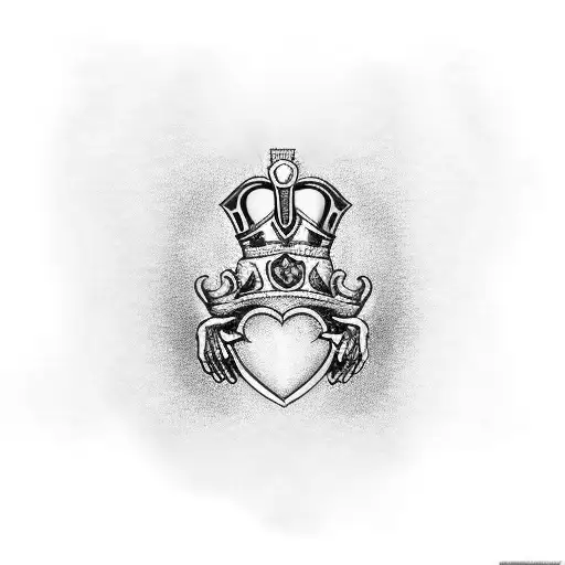 Irish Celtic Claddagh Ring Right Arm Sleeve