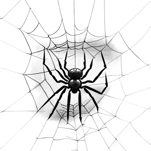 Spider With Web Small