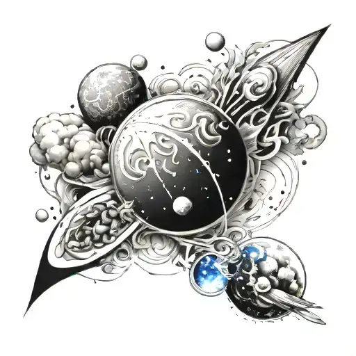 A Tattoo That Combines Space And Cuisine