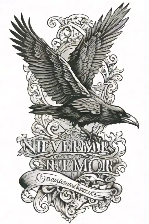 Nevermore Script With A Raven