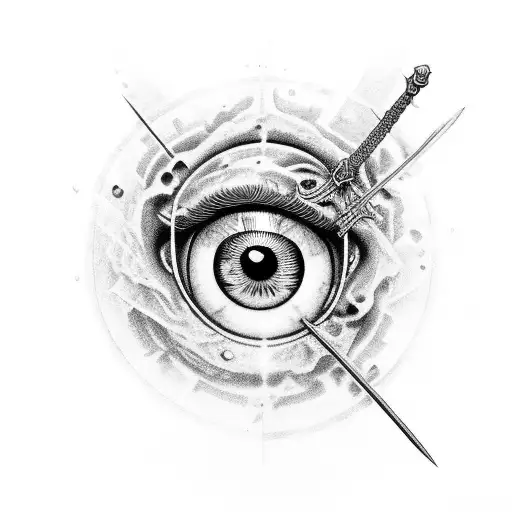 Pemtagram Eye And Sword