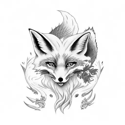 Nine Tail Fox Emerge From A Book