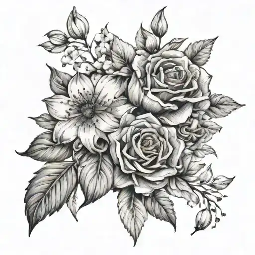 I Want A Bouquet Of Birth Flower And The Months I Want Are August January And 2 June