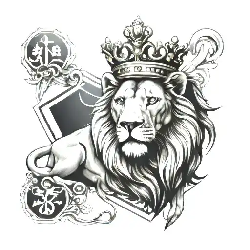 Diamond King Card With A Lion Wearing A Crown