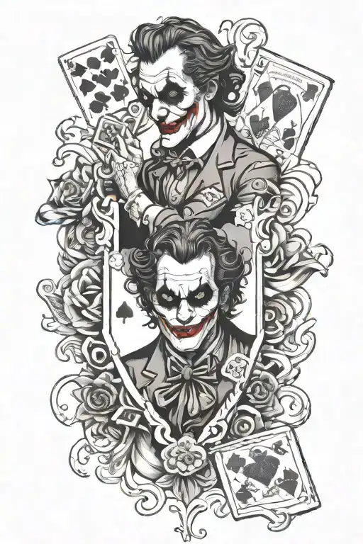 Joker Playing Cards Tattoo Forearm