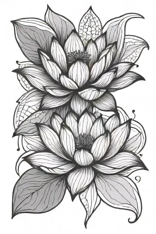 Minimal Lotus Flower