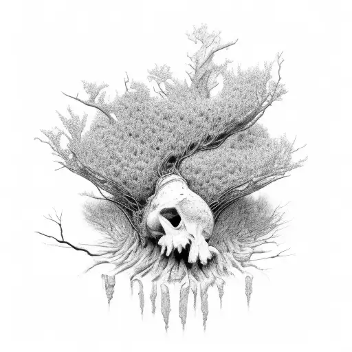 A Plant Growing Through Ash And Rubble