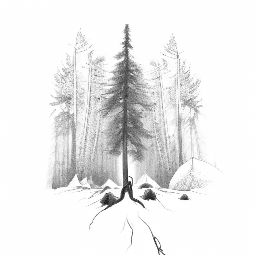 Dead Forest With Dark Skull In The Background