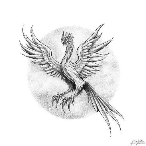 Phoenix Could Be Depicted As Rising From A Mirror Or Ashes