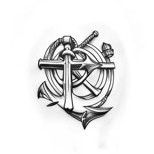 Tattoo Next To Anchor On The Arm