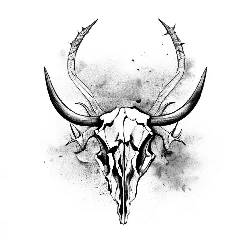 Bull Skull And Thorns