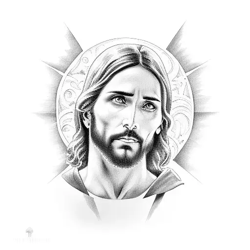 Jesus Rezando Con Un Rosario