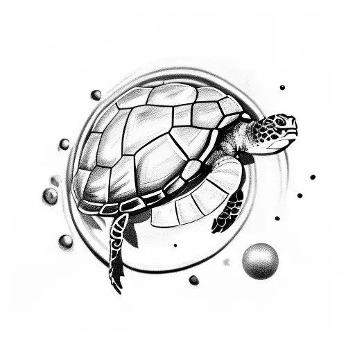 Turtle Holding A Orb