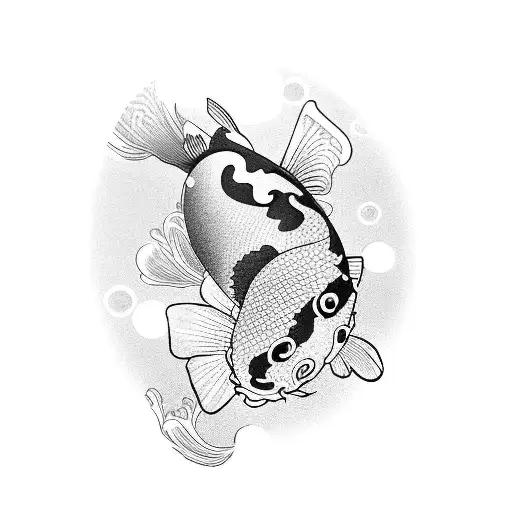 Japanese Koi Fish Swimming Around An Intricate Mechanical Gear Armband