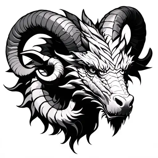 Dragon And Ram Head