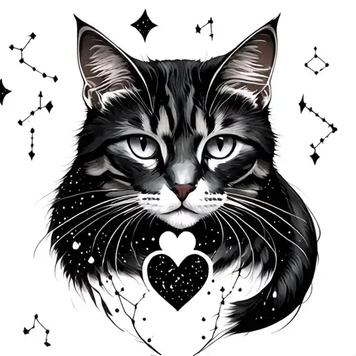 Heart And Cat And Constellation