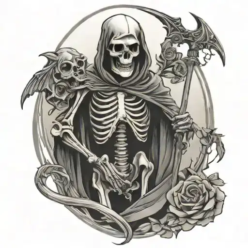 Haunted Skeleton Reaper Goth