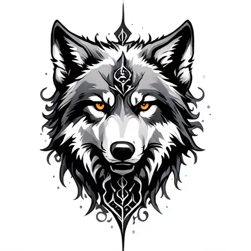 Gothic Wolf Tattoo Inspired