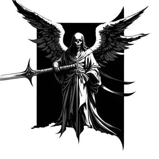 Angel Of Death Holding Sword
