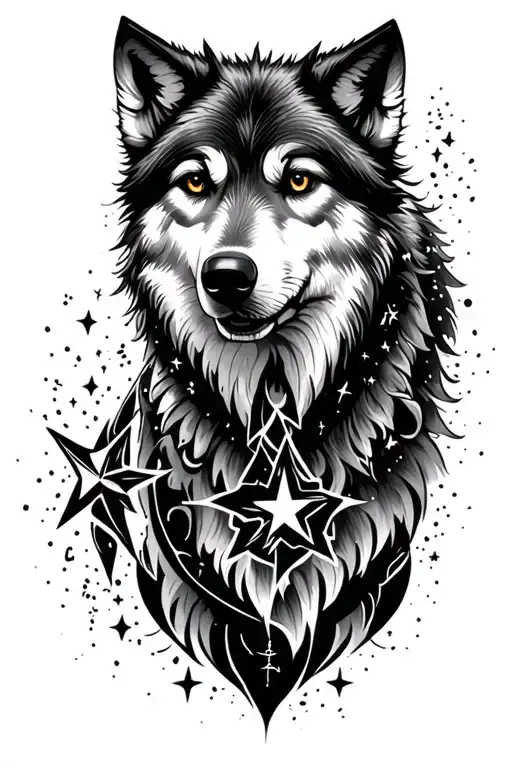 Stars And Wolf Quater Sleeve Ideas Mixed Into One
