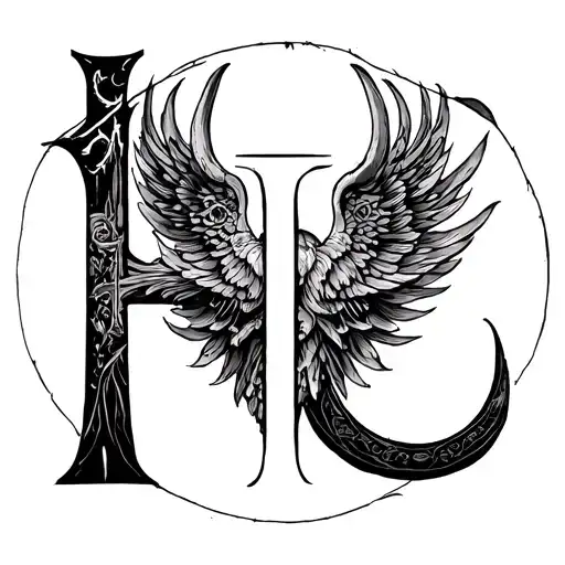 Gemini Zodiac Sign And Letter H