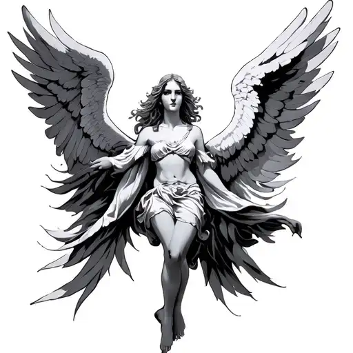 Black And Grey Angel
