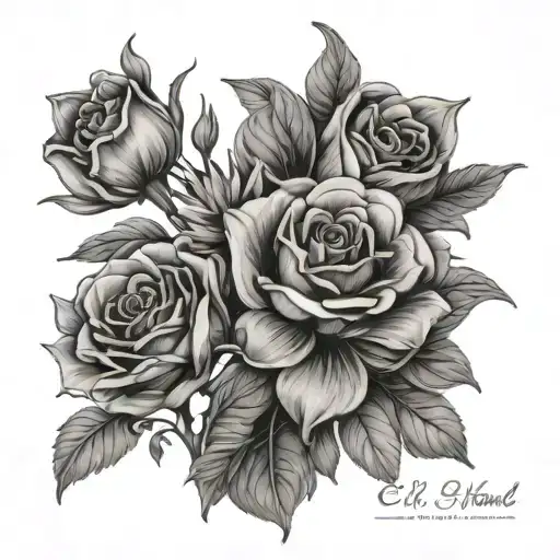 January Birth Flower With The Names Eli And Hazel