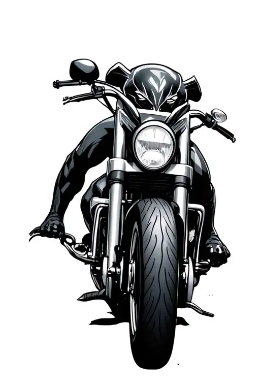Black Panther Motorcycle Trybal