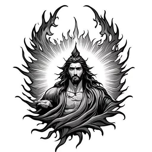 God Of Fire And Sun Rising