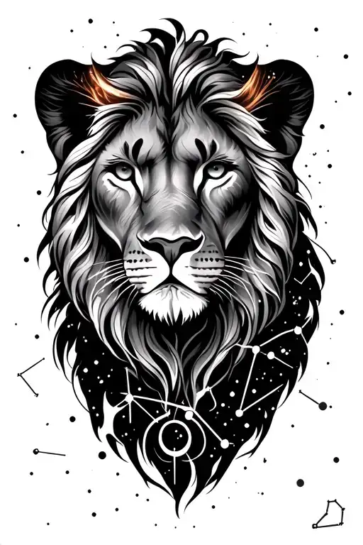 Leo Zodiac Sign With Constellation