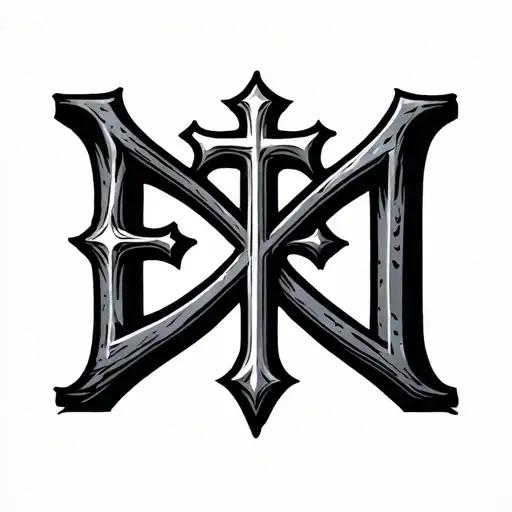 The Word Eli With A Cross Very Minimalistic