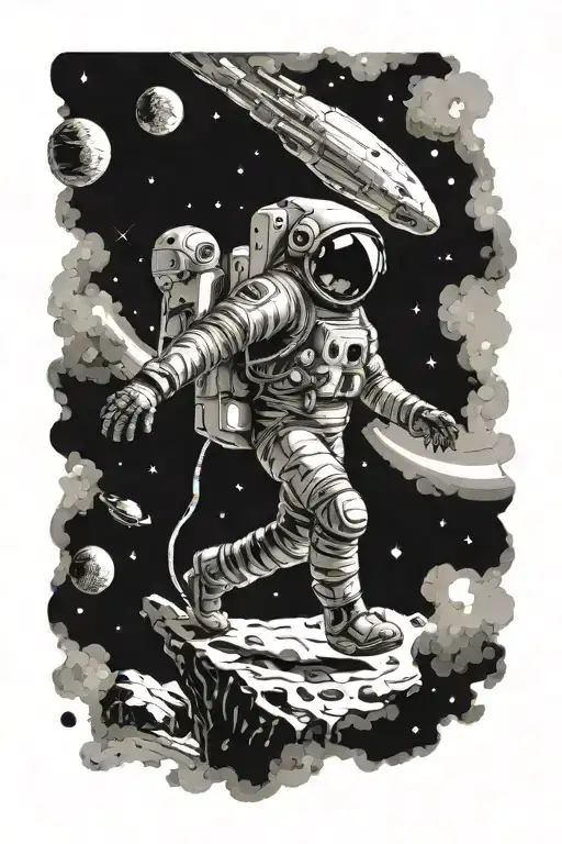 Asrtronaut In Space Elements