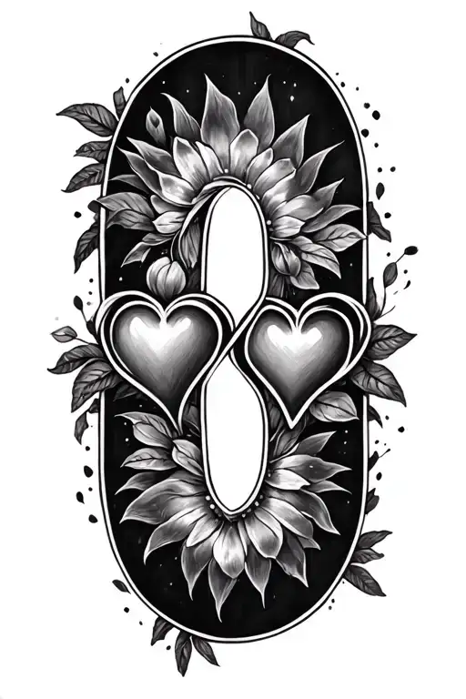 Letter D With Heart Shape