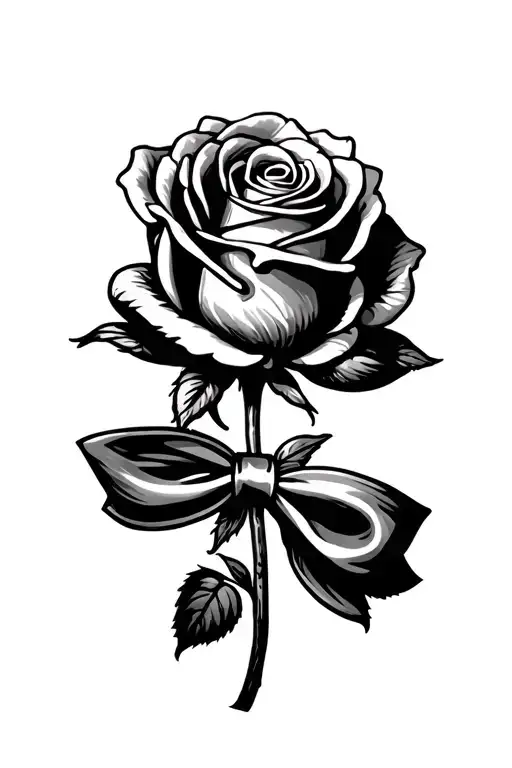 A Rose Wearing A Bow Tie